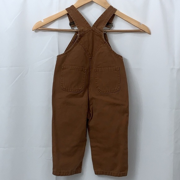 Boys Carhartt Brown Overalls Size 12M GUC - Picture 6 of 8